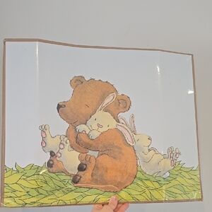 Vintage IKEA Nursery Decor Debi Gliori "Mr. Bear Says Peek-A-Boo" Print